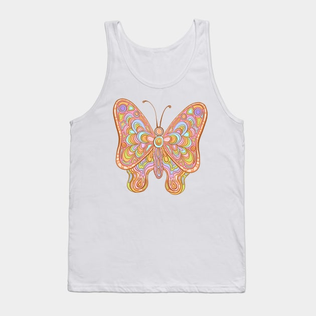 Rainbow vintage butterfly Tank Top by Deardarling